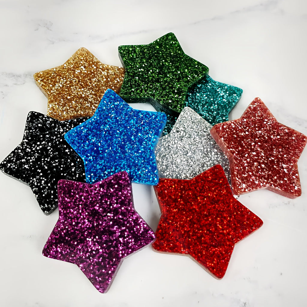 Multi Colour Glitter Stars