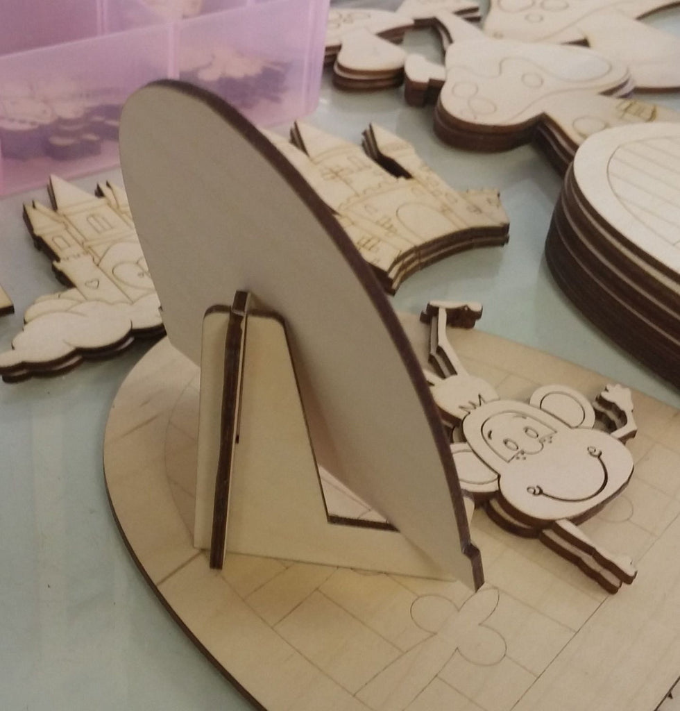 Two Piece Wooden Display Stand